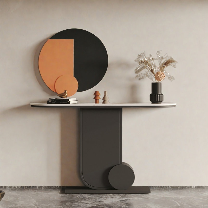 Console Italian Luxury, H 33,5 po x l 55,1 po x P 11,8 po, Noir