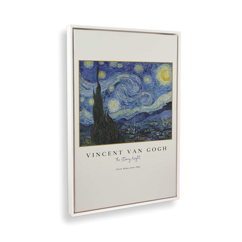 Van Gogh's The Starry Night v3, Toile tendue, H 54 po x l 36 po x P 1,25 po