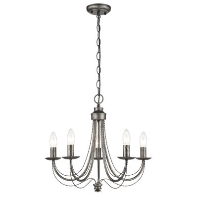 Raunds 5 - Light Silver Empire Pendant