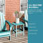 Table d'appoint d'extérieur, tables de bout carrées en plastique Hdpe Adirondack pour l'extérieur et l'intérieur, résistantes aux intempéries et faciles d'entretien (turquoise, monocouche)