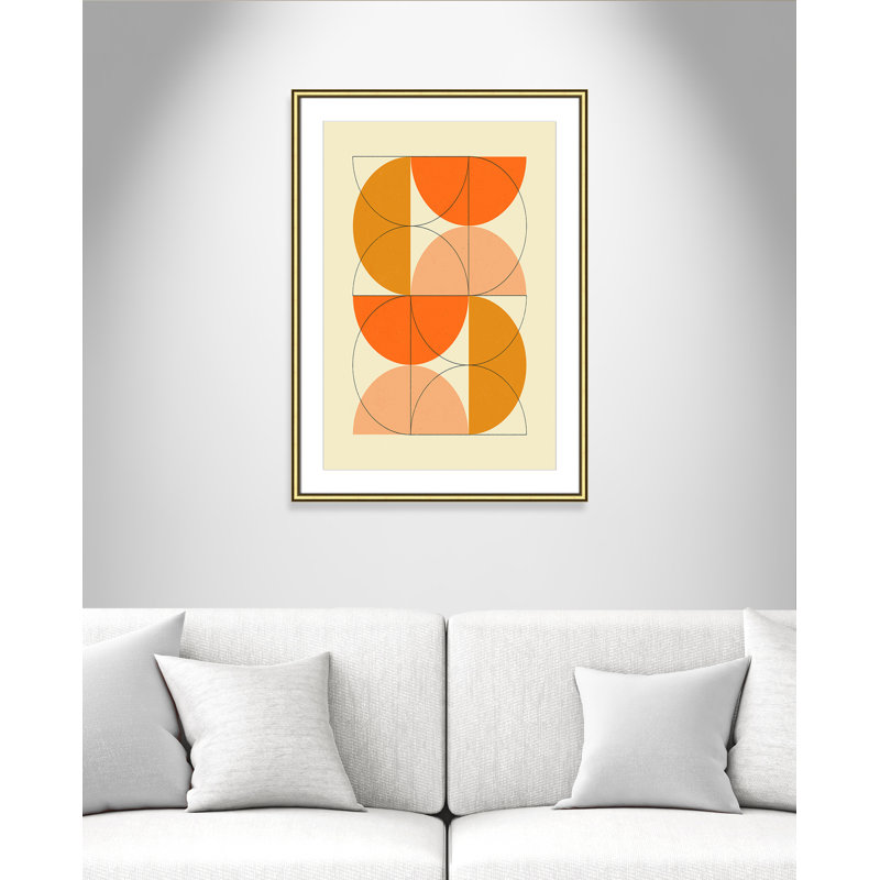 «Imaginaire 2» par Blue, L 26,75 po x H 36,75 po, Imprimé mat, Or classique