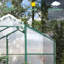 Serre toutes saisons 6 pi x 4 pi - Aluminium coupe-vent avec polycarbonate robuste, protégé, spacieux et offrant un bon drainage pour la construction de la terrasse du jardin