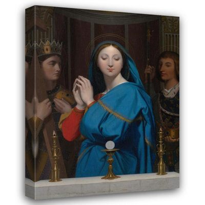 "La Vierge adorant l'hôte" par Jean Auguste Dominique Ingres - Toile tendue avec châssis