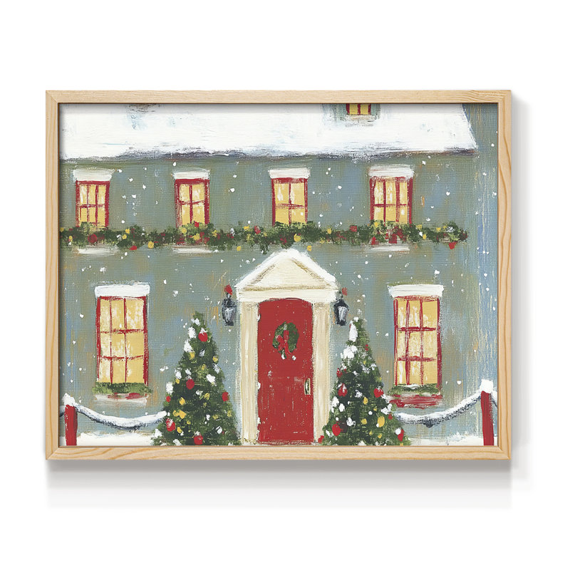 Art de Noël - DCxxi - reproduction encadrée - réversible, H 8 po x l 10 po, Naturel
