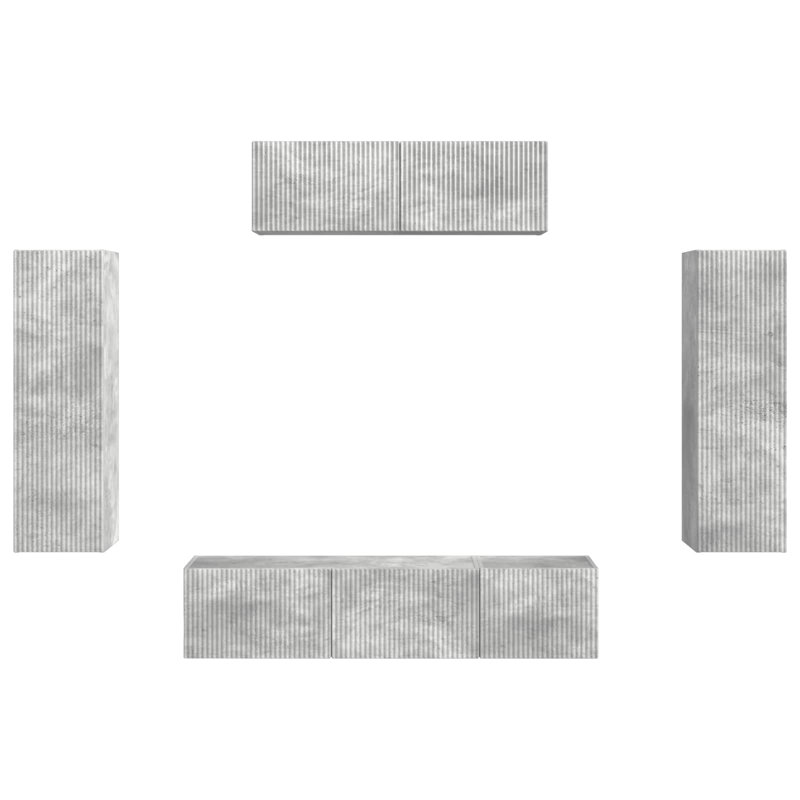 Unfinished Entertainment Centre for TVs up to 77", Concrete Grey