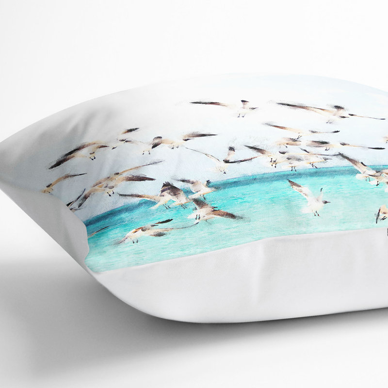 Square Throw Cushion, 55cm H x 55cm W x 20cm D, White
