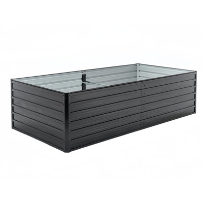 86 po X 44 po X 25 po Lit de jardin surélevé rectangulaire en métal