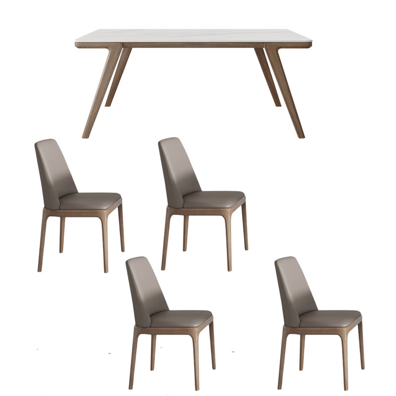 Ensemble de table et de chaises élégantes, H 29,52 po x L 55,11 po x l 31,49 po