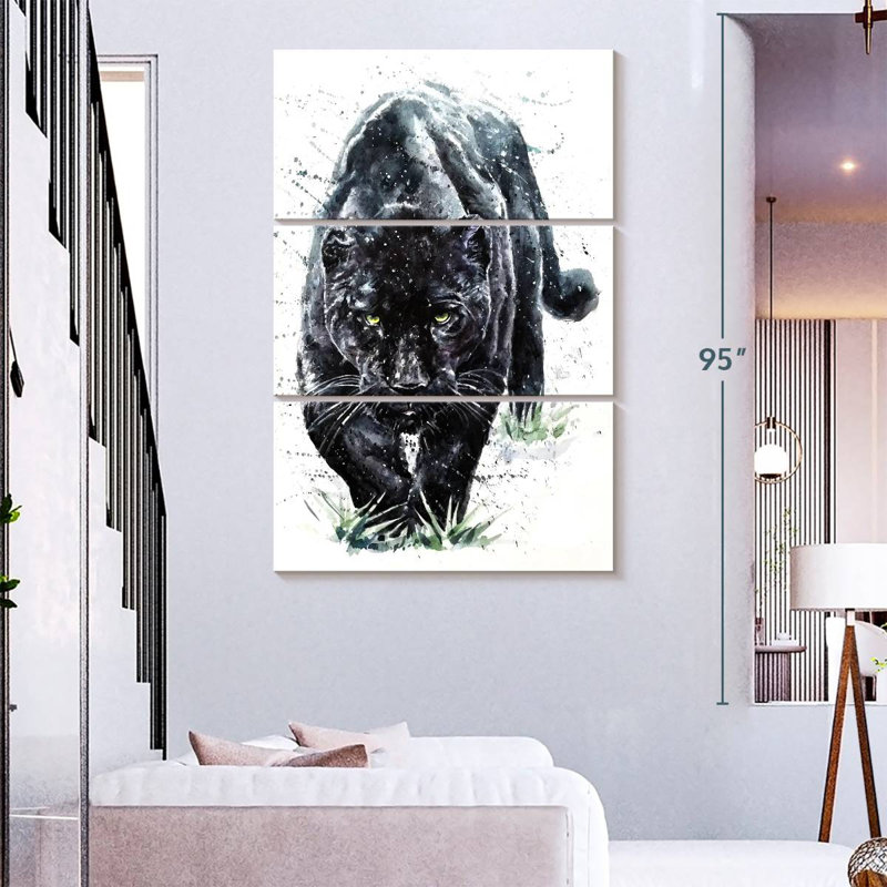 Brampt Fierce Black Panther, 74" H x 48" W
