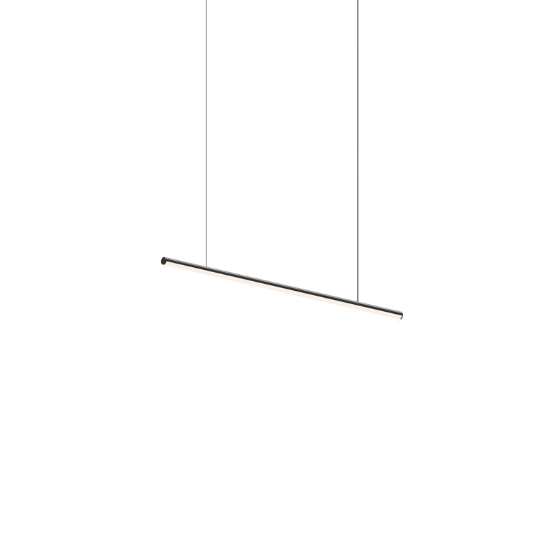 Fino 1 - Light LED Simple Pendant, 0.75" H x 36" W x 0.75" D, 3000, Black