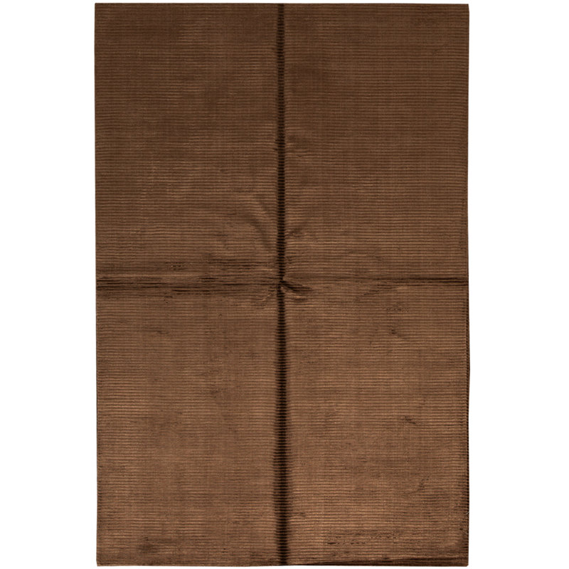 Tapis brun de haute qualité noué à la main