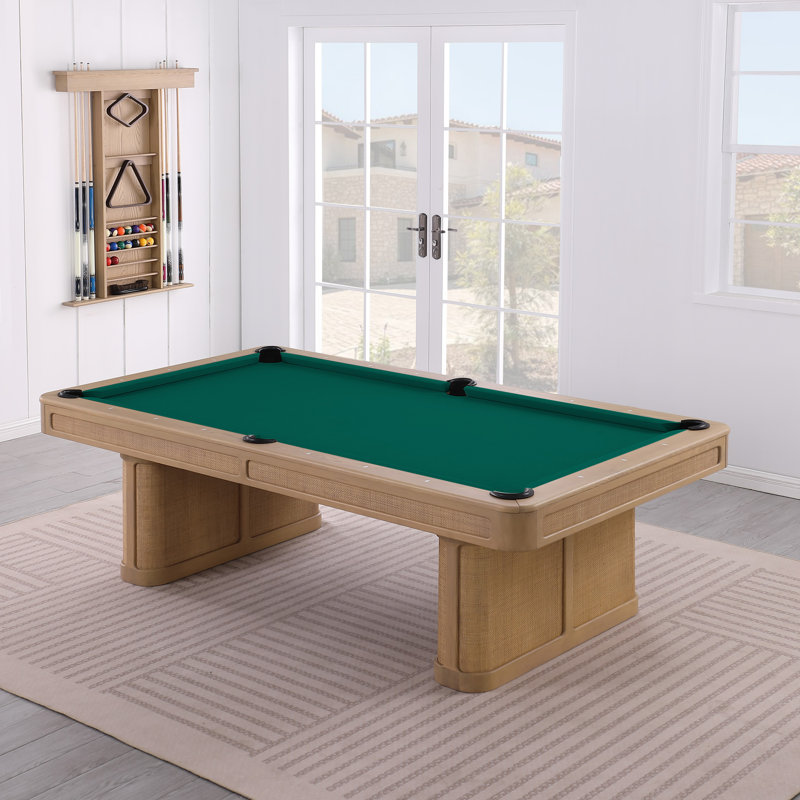 Table de billard en ardoise avec plateau de salle à manger en option Solara, Bleu vert, Oui