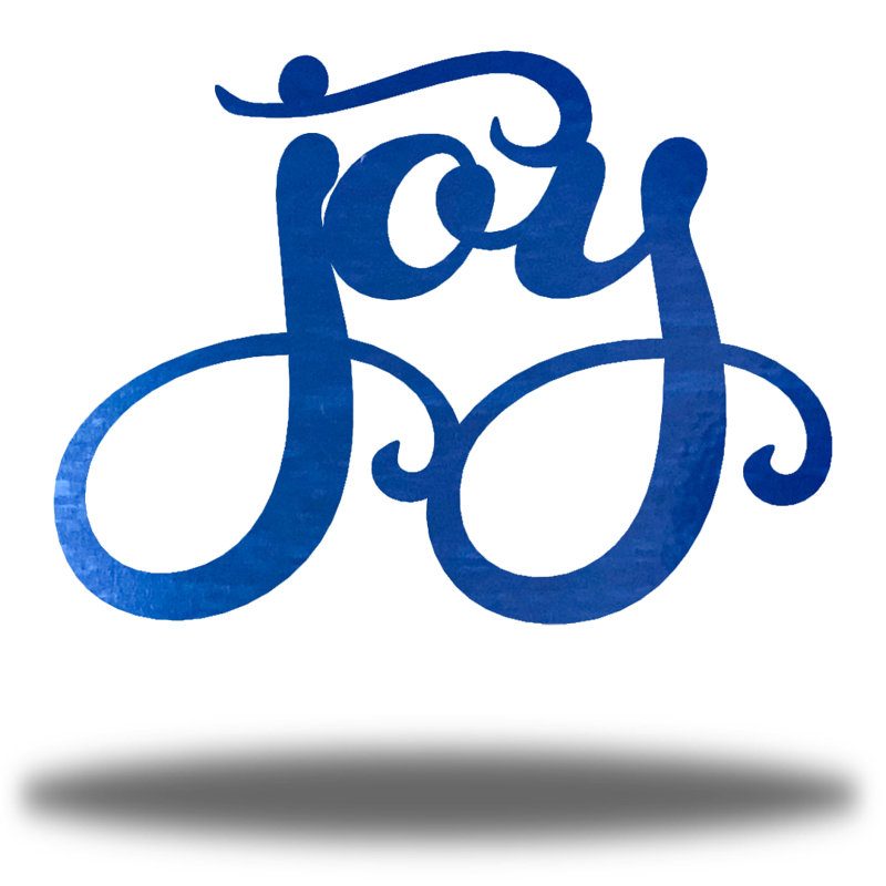 Décoration Erzhan Joy, Bleu, H 13 po x l 18 po x P 0,01 po