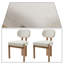 Ensemble de deux chaises de salle à manger rembourrées en tissu d'hévéa massif et minimaliste Modern-2032236030