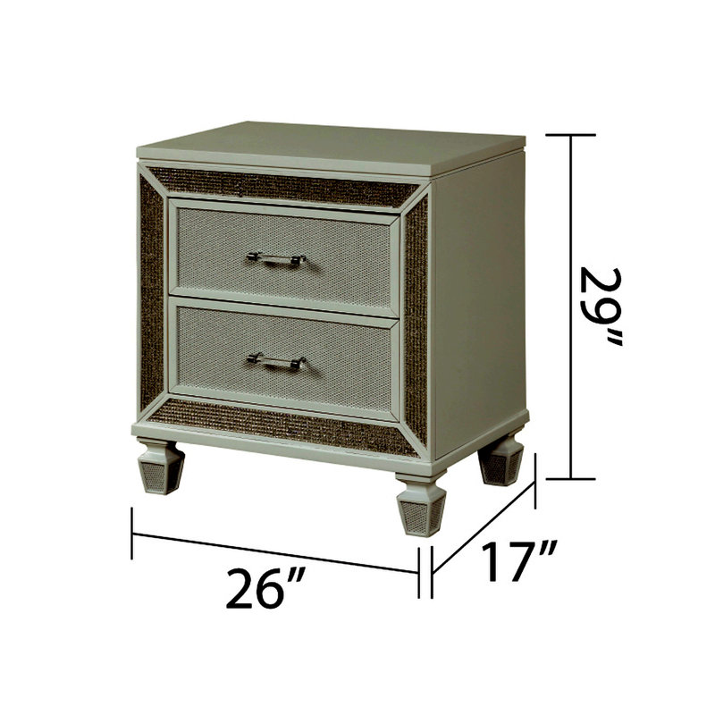 Ensemble de chambre avec grand lit 4 pièces Crystal