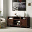 Buffet de style rustique en bois massif avec meuble télé 65 po avec rangement-1633287779