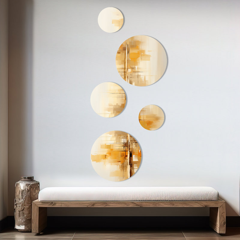 Momentum Mirage 2 - ensemble d'art mural rond géométrique 5 pièces