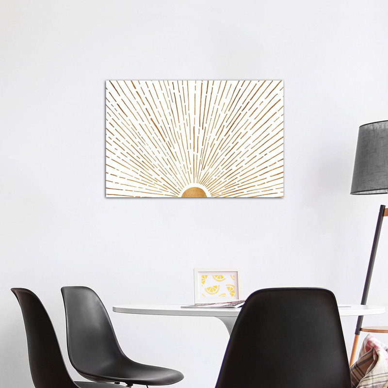 «Let the Sunshine in» par Modern Tropical - impression d'art graphique, H 18 po x l 26 po x P 1,5 po, Toile tendue
