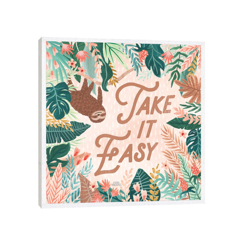 Jungle Hangout III 1 Piece Painting on Canvas, 45.72cm H x 45.72cm W x 3.81cm D, White Framed