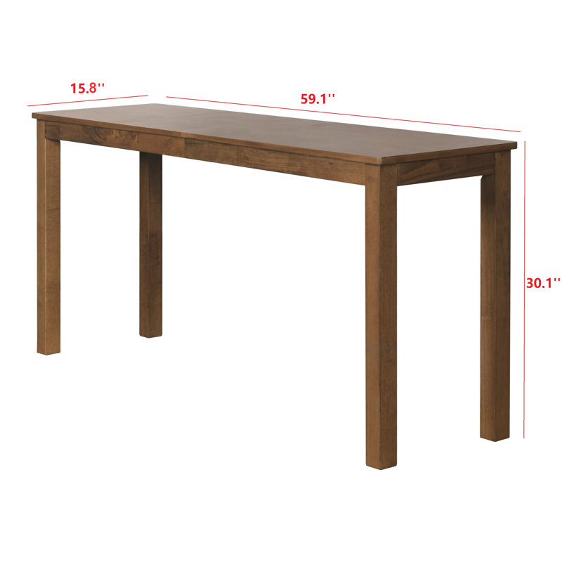 Musie Solid Wood Base Writing Desk, Brown