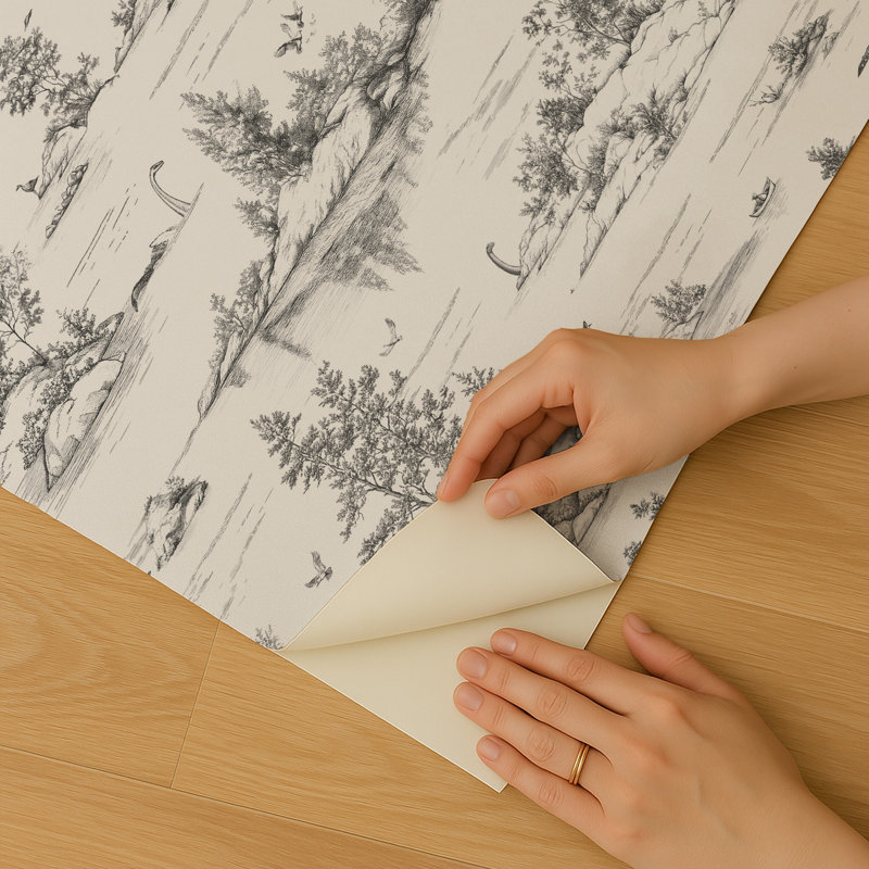 Papier peint adhésif Nessie Novelty Toile, Gris