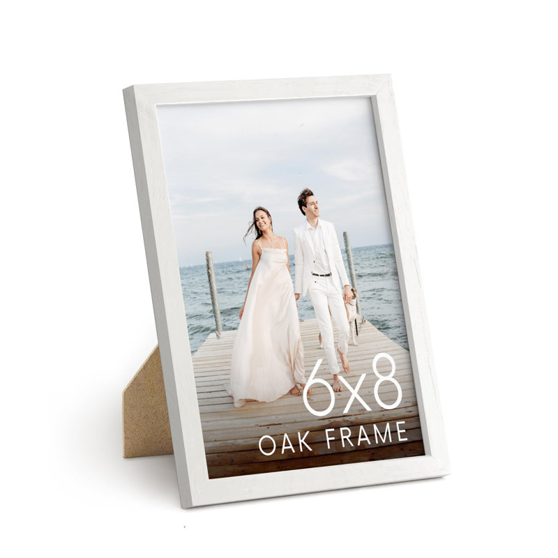 Cadre photo en bois, 4 po x 6 po, Blanc