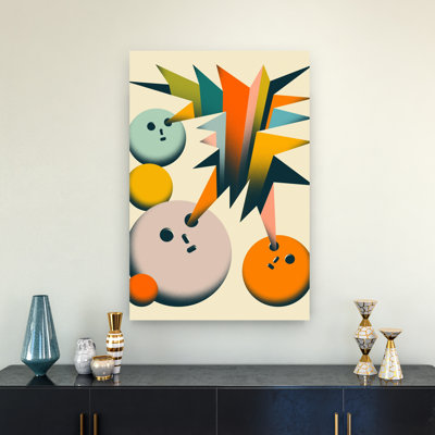 Abstract Geometric Burst Abstract Colorful Geometric Wall Art Print