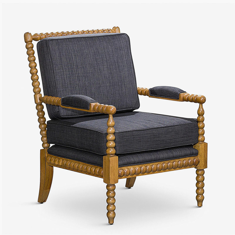 Fauteuil Spindle, chêne vieilli, gris anthracite