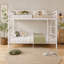 Lit superposé avec échelle et lit superposé en métal à garde-corps haut, espace de rangement, silencieux, taille simple sur simple, blanc