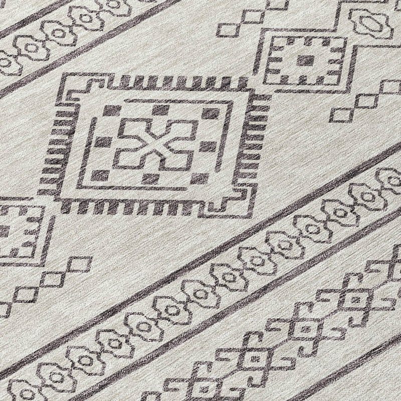 Celeski Washable Southwestern Indoor / Outdoor Rug, Rectangle 3' x 5'