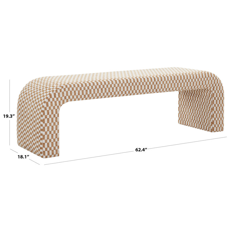 Banc rembourré Daine, Brun