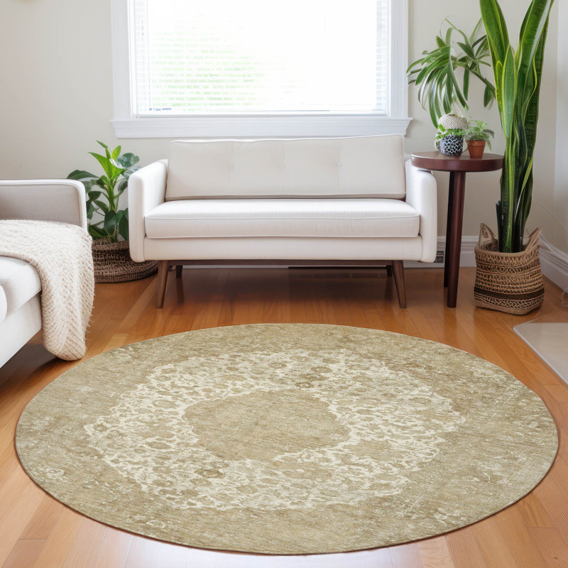 Tapis ivoire intérieur / extérieur Naraxa, 8 pi x 8 pi