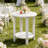 16 Inch Round Outdoor Side Table Adirondack Plastic/Resin Patio Side Table Weather Resistant End Table with Storage Shelf （Set of 2）-1624185079