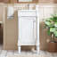 Meuble de salle de bain de style français avec lavabo en céramique, tablette réglable et charnières à fermeture douce, blanc-2024271254-2024271255