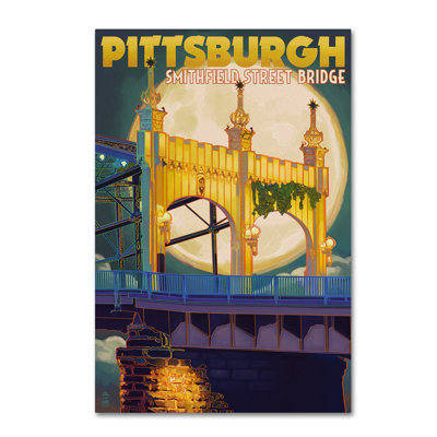 Publicité rétro sur toile Kadey «Pittsburgh»