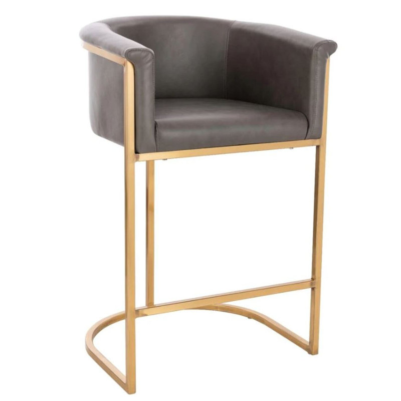Tabouret de comptoir Coronel Pu, Gris