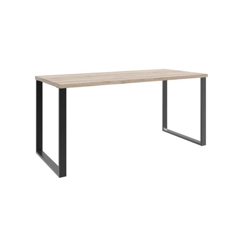 Nadica Steel Writing Desk, 75cm H x 160cm W x 70cm D, White wash