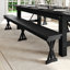 Banc de ferme 8 pi x 12 po en pin massif antique