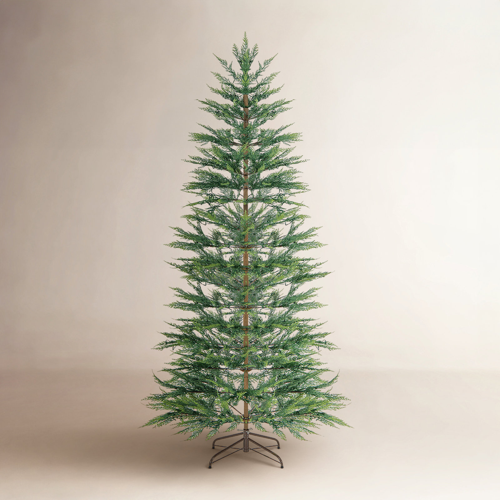 Lighted Artificial Cypress Christmas Tree, 7.50' H