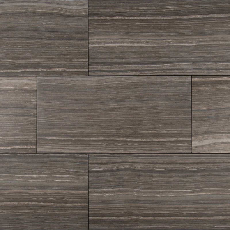 Millcreek 12 in. x 24 in. Matte Porcelain Wood Look Floor and Wall Tile, Grisa