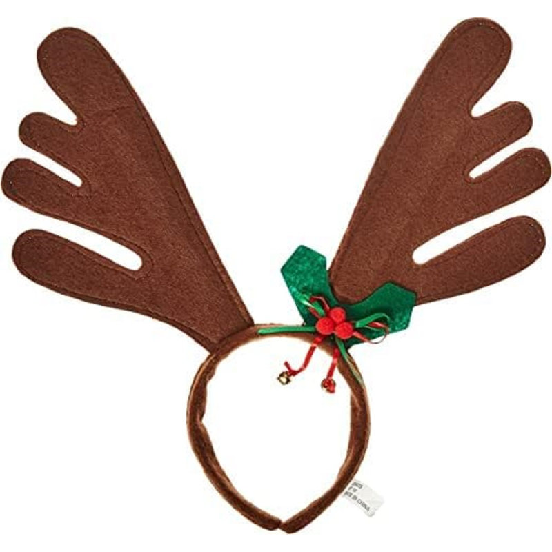Chapeau de bandeau en bois de renne avec houx