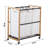 3-Bag Rolling Laundry Cart with Removable Bags-1982174892