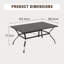 Rectangular Outdoor with Umbrella Hole Dining Table - 152.4 cm W 96.5 cm D