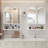 23.62" Modern Double-Arched Mirror Cabinet-1865889434