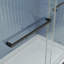 Porte de douche à dérivation, porte coulissante, système de fermeture en douceur, avec verre trempé de 5/16 po et finition noir mat