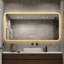 Miroir de salle de bain à DEL avec fonction désembuage à une touche, intensité variable en trois couleurs