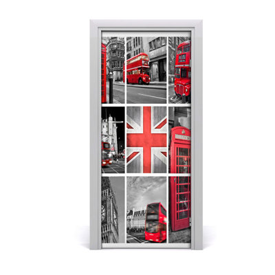 Collage London Door Decal