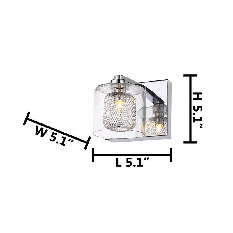 Trabelsi 1-Light Chrome Wall Sconce
