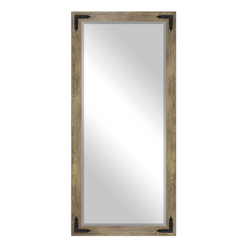 Heavner Rectangle Mirror, Brown