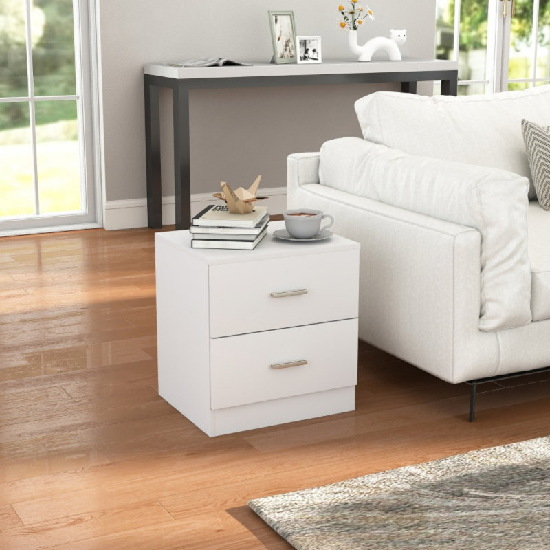 45cm W Engineered Wood Bedside Table